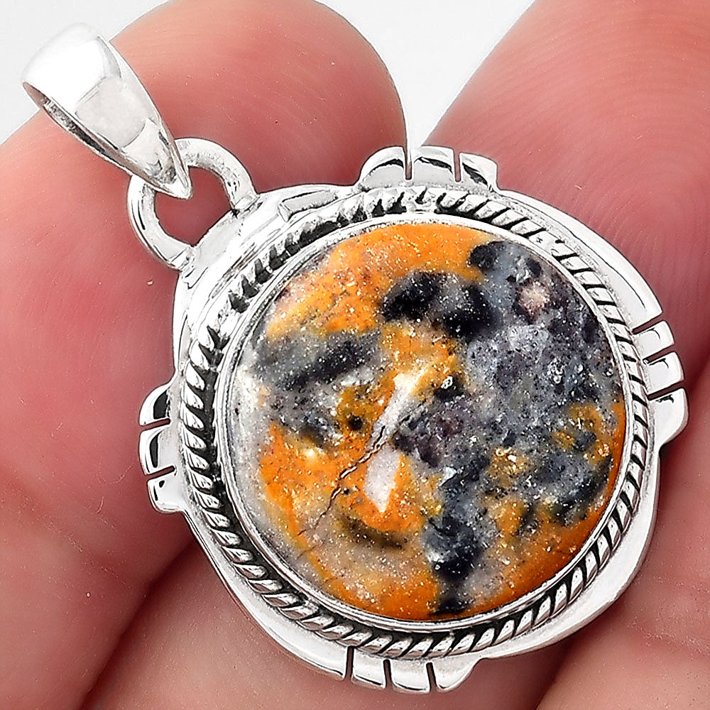 Natural Indian Blanket Jasper Pendant P-1463 SDP156635
