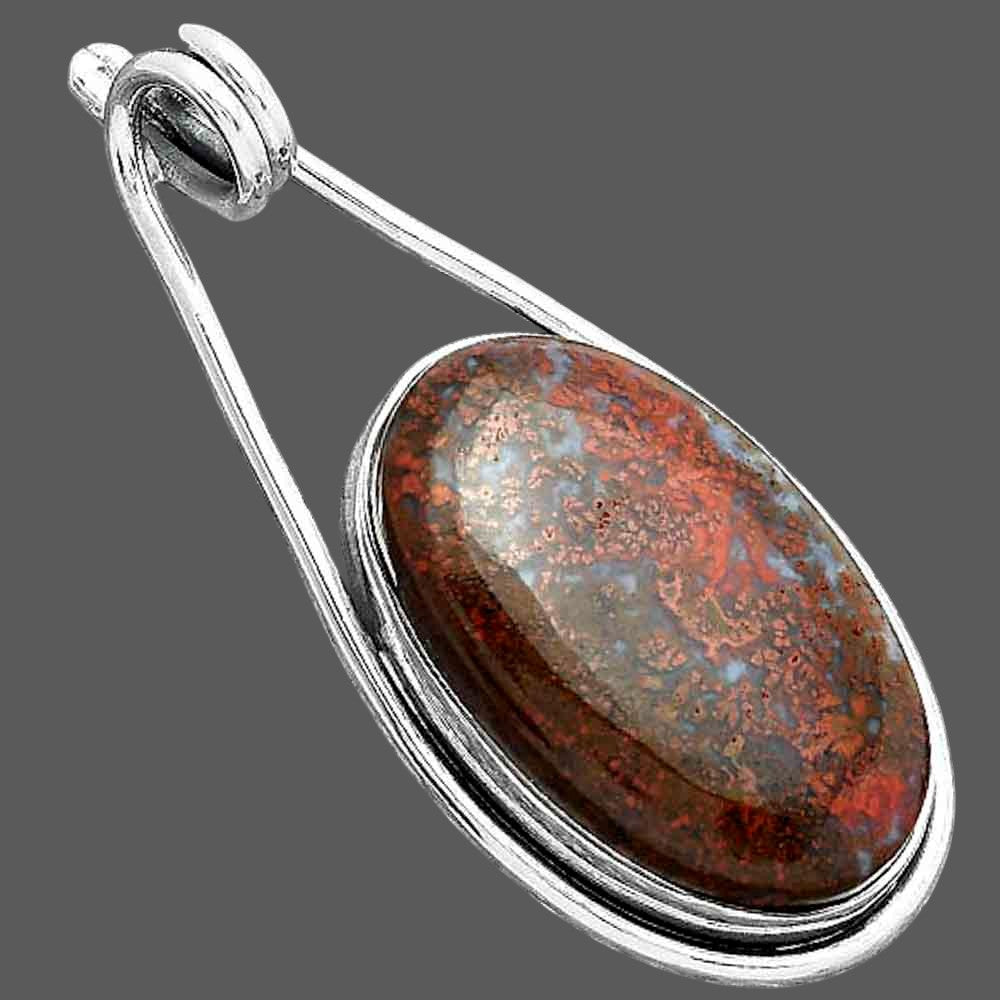 Natural Red Moss Agate Pendant P-1590 SDP156979