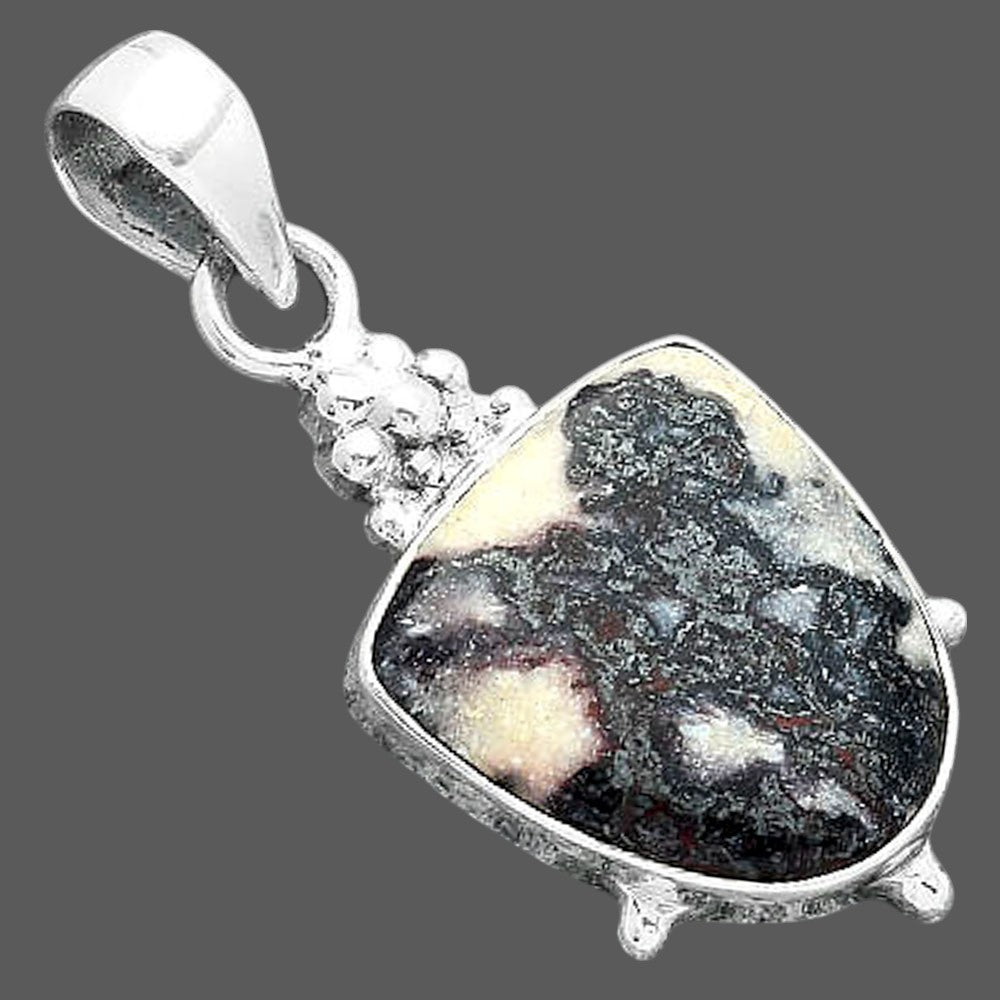 Heart Natural Indian Blanket Jasper Pendant P-1357 SDP157015