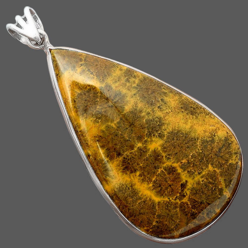 Natural Fossil Coral Pendant P-1001 SDP157046