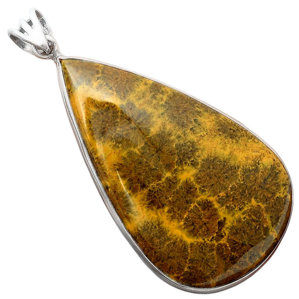 Natural Fossil Coral Pendant P-1001 SDP157046