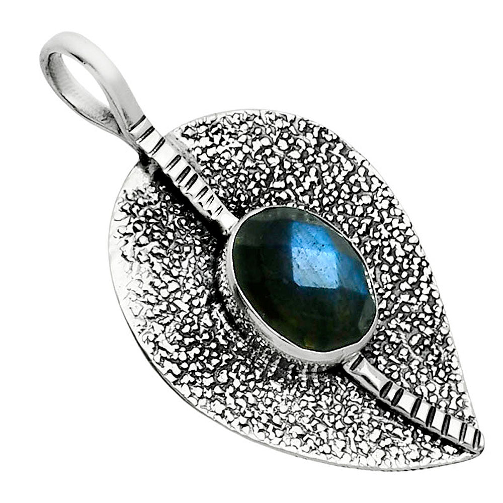 Blue Labradorite Checker - Madagascar Pendant P-1218 SDP157437