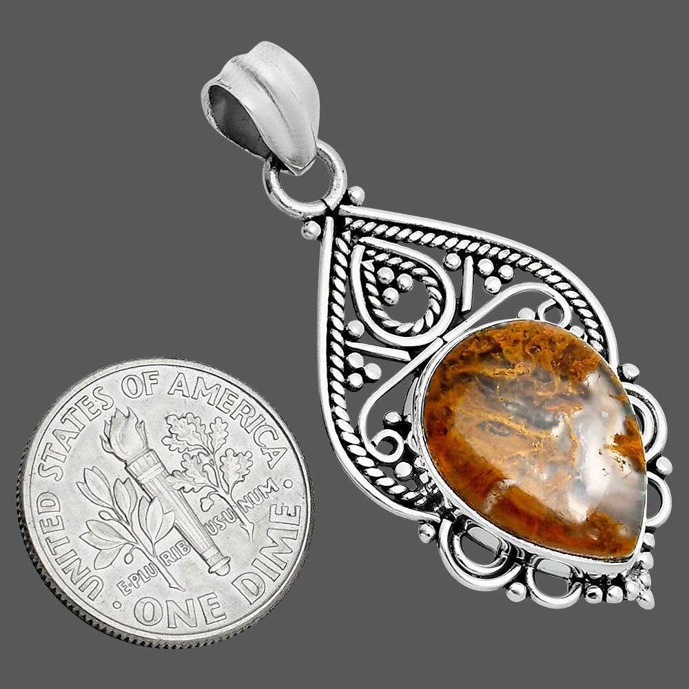 Natural Red Moss Agate Pendant P-1541 SDP157532