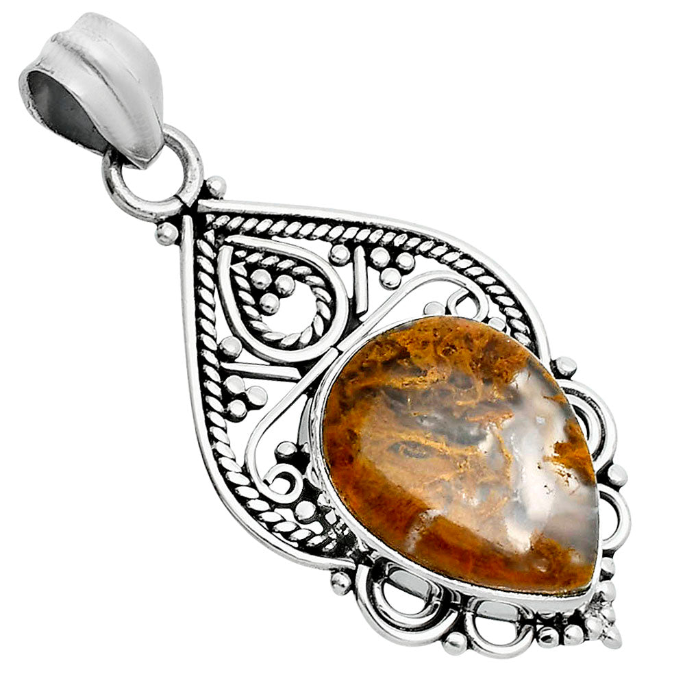 Natural Red Moss Agate Pendant P-1541 SDP157532