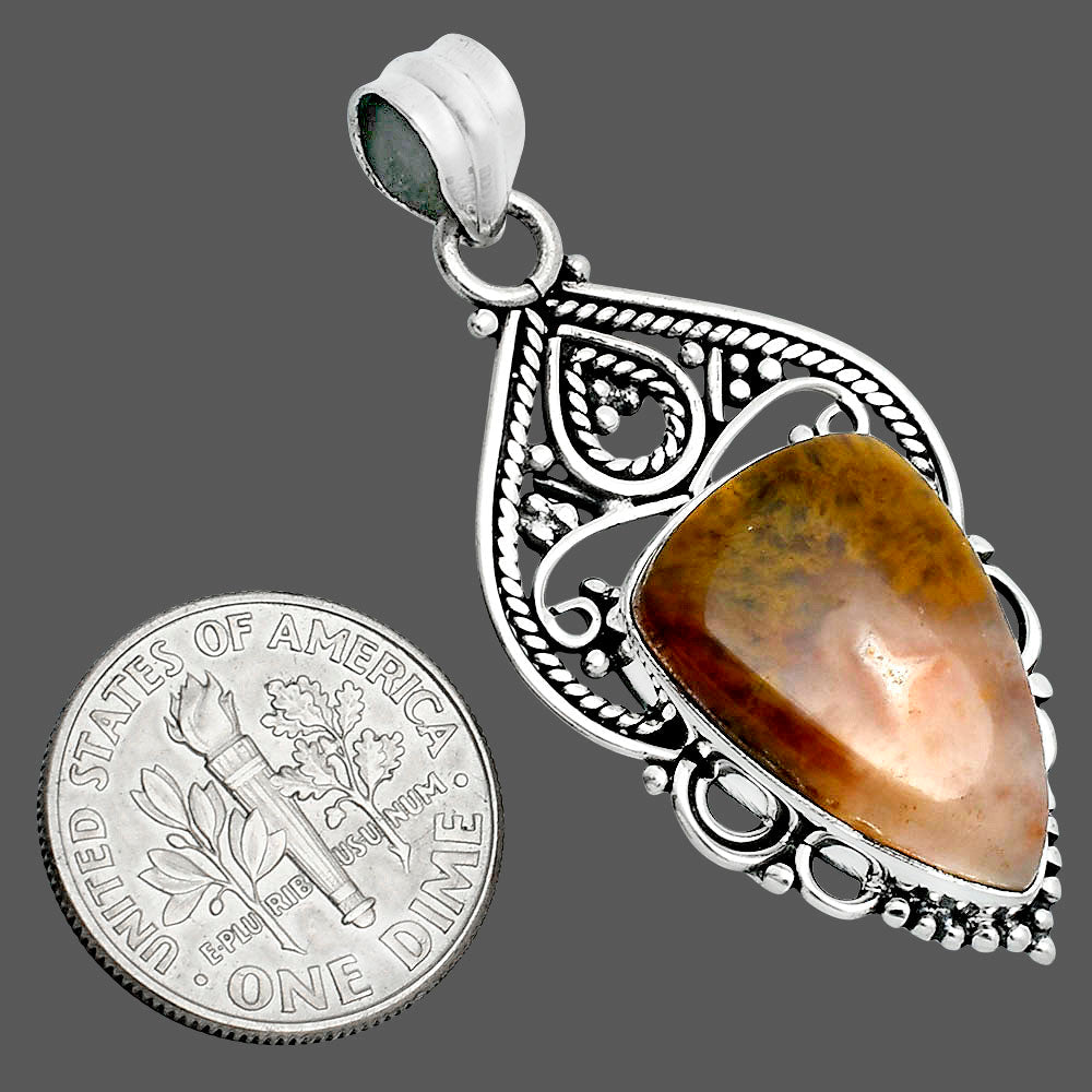 Natural Red Moss Agate Pendant P-1541 SDP157536