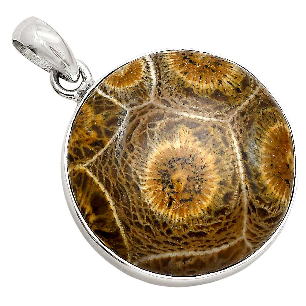 Flower Fossil Coral Pendant P-1001 SDP158404