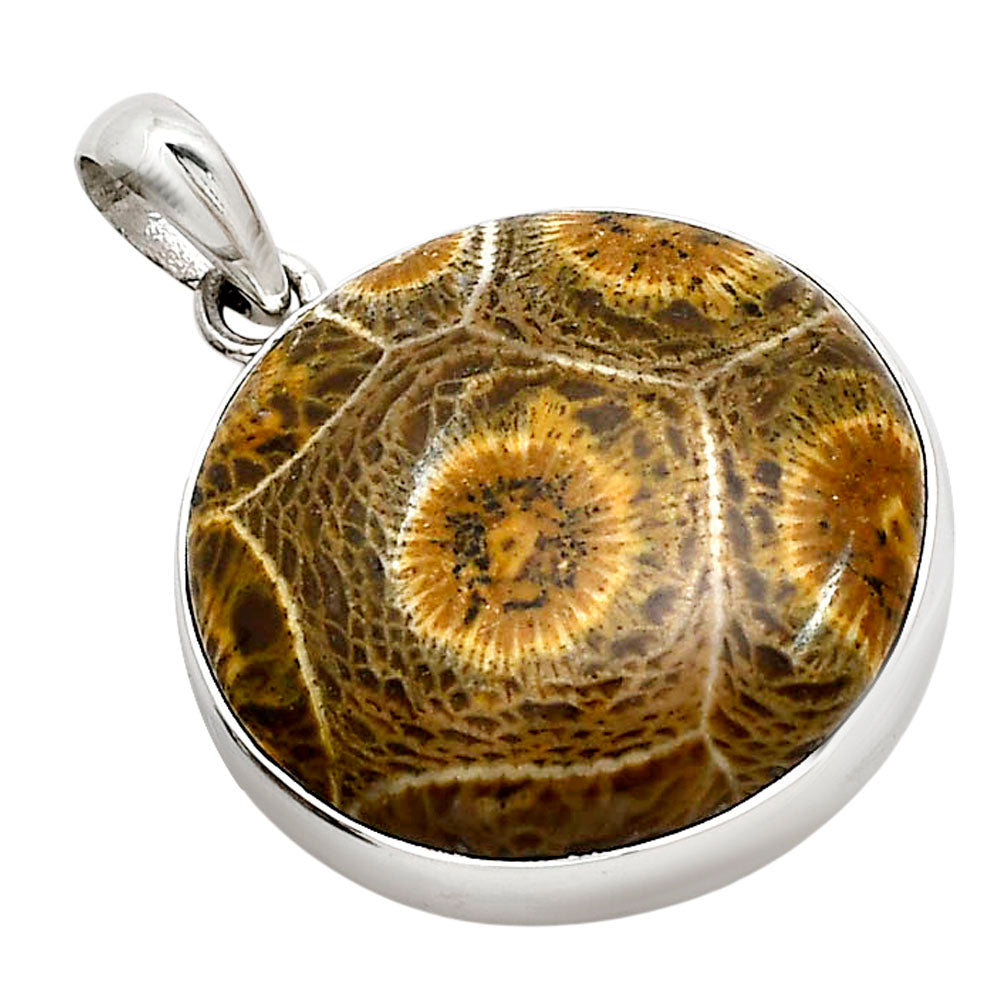 Flower Fossil Coral Pendant P-1001 SDP158404