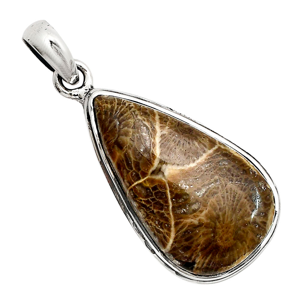 Flower Fossil Coral Pendant P-1124 SDP158533