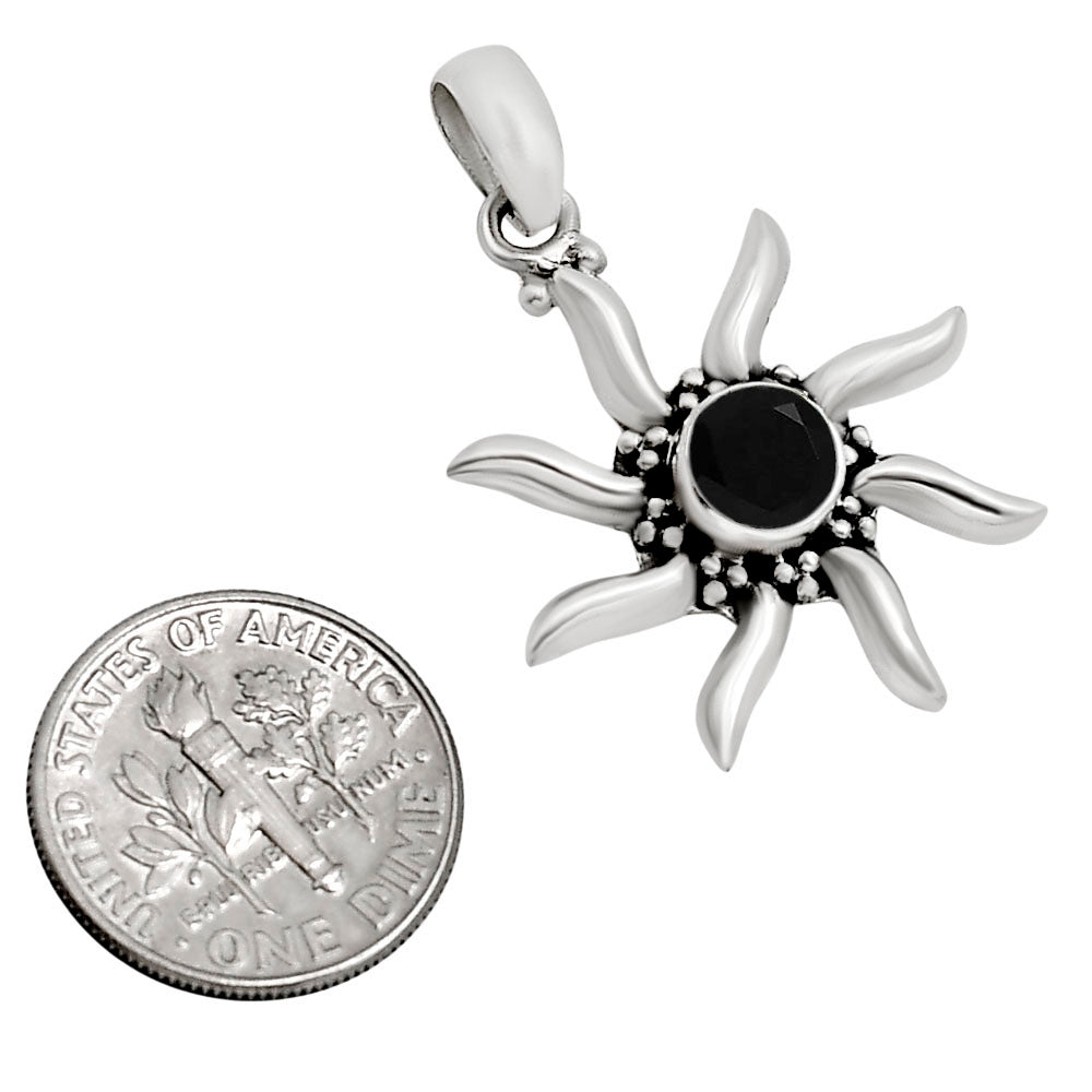 Sun - Black Onyx Pendant P-1263 SDP158714