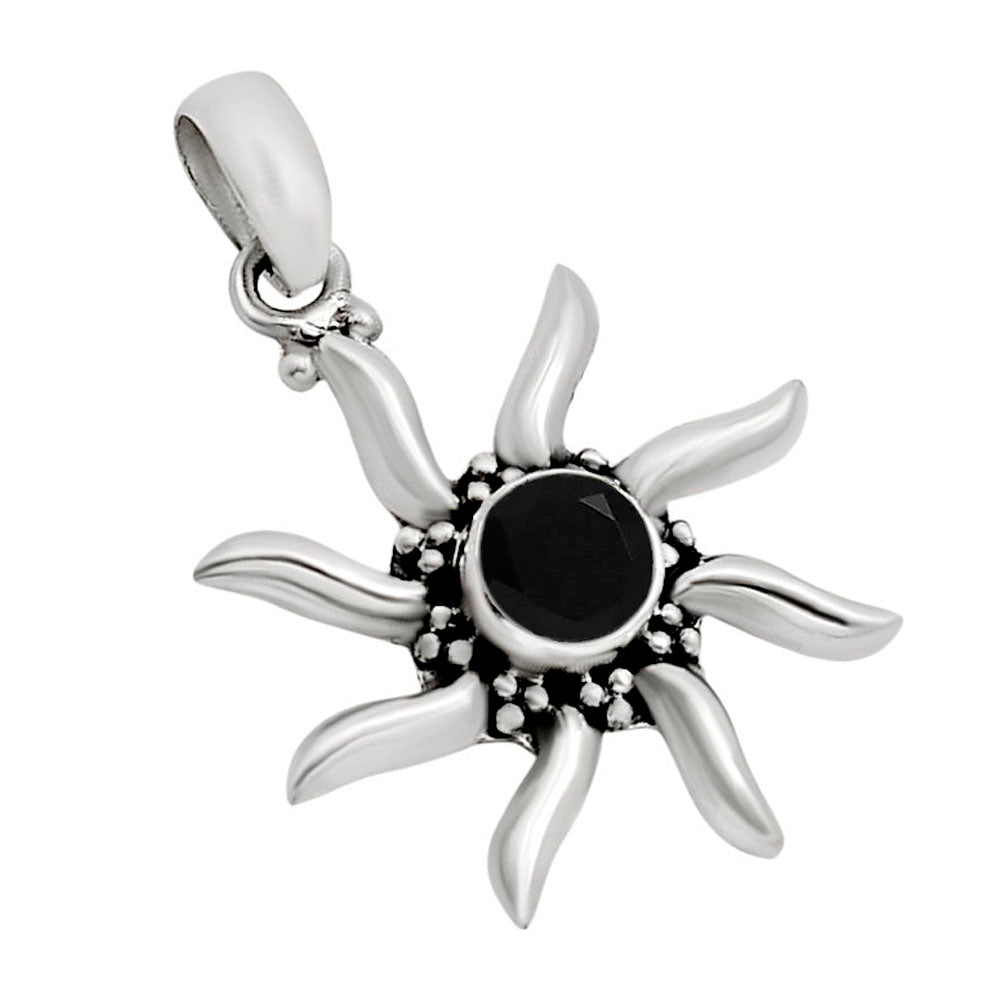 Sun - Black Onyx Pendant P-1263 SDP158714