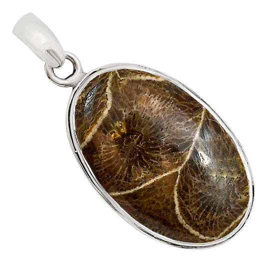 Flower Fossil Coral Pendant P-1124 SDP158766