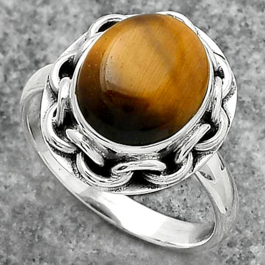 Natural Tiger Eye - Africa Ring size-8 R-1528 SDR155017
