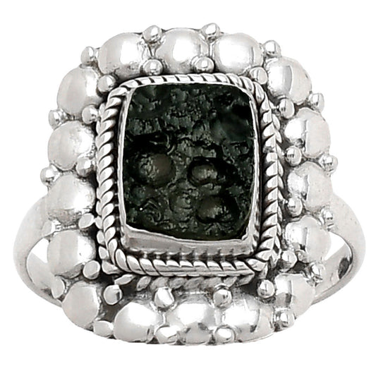Natural Tektite Rough - Greek Ring size-8 R-1399 SDR157816