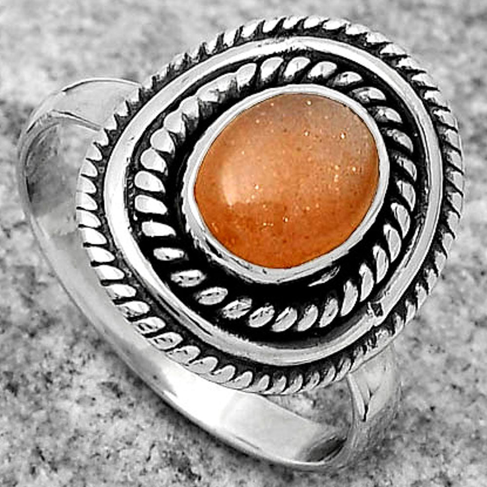 Natural Sunstone - Namibia Ring size-8 R-1097 SDR166210