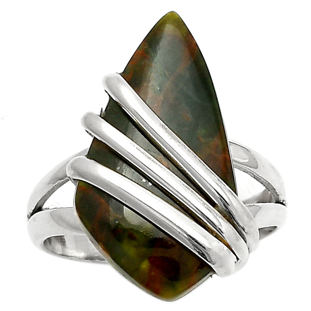 Natural Turkish Rainforest Chrysocolla Ring size-7 R-1444 SDR167531