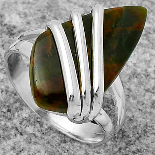 Natural Turkish Rainforest Chrysocolla Ring size-7 R-1444 SDR167531