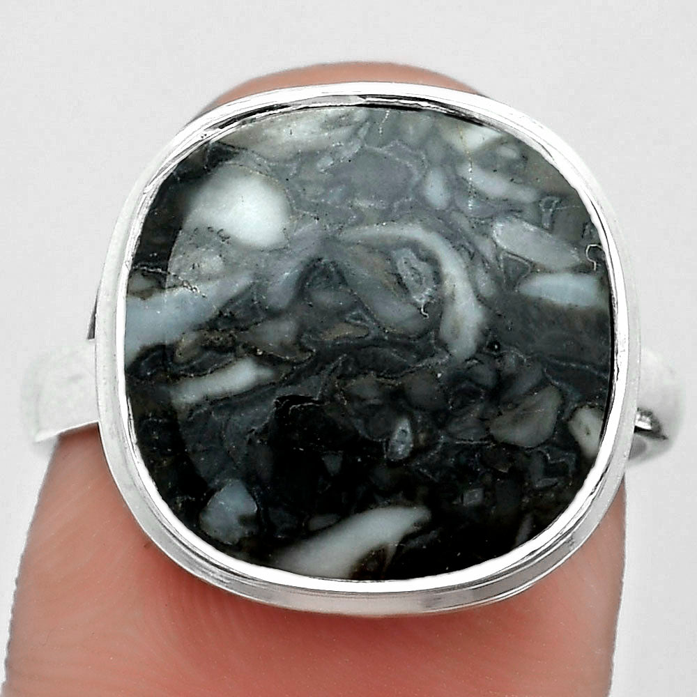 Natural Mexican Cabbing Fossil Ring size-8.5 R-1007 SDR180943