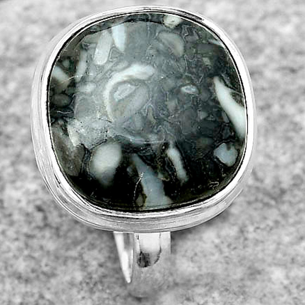 Natural Mexican Cabbing Fossil Ring size-8.5 R-1007 SDR180943