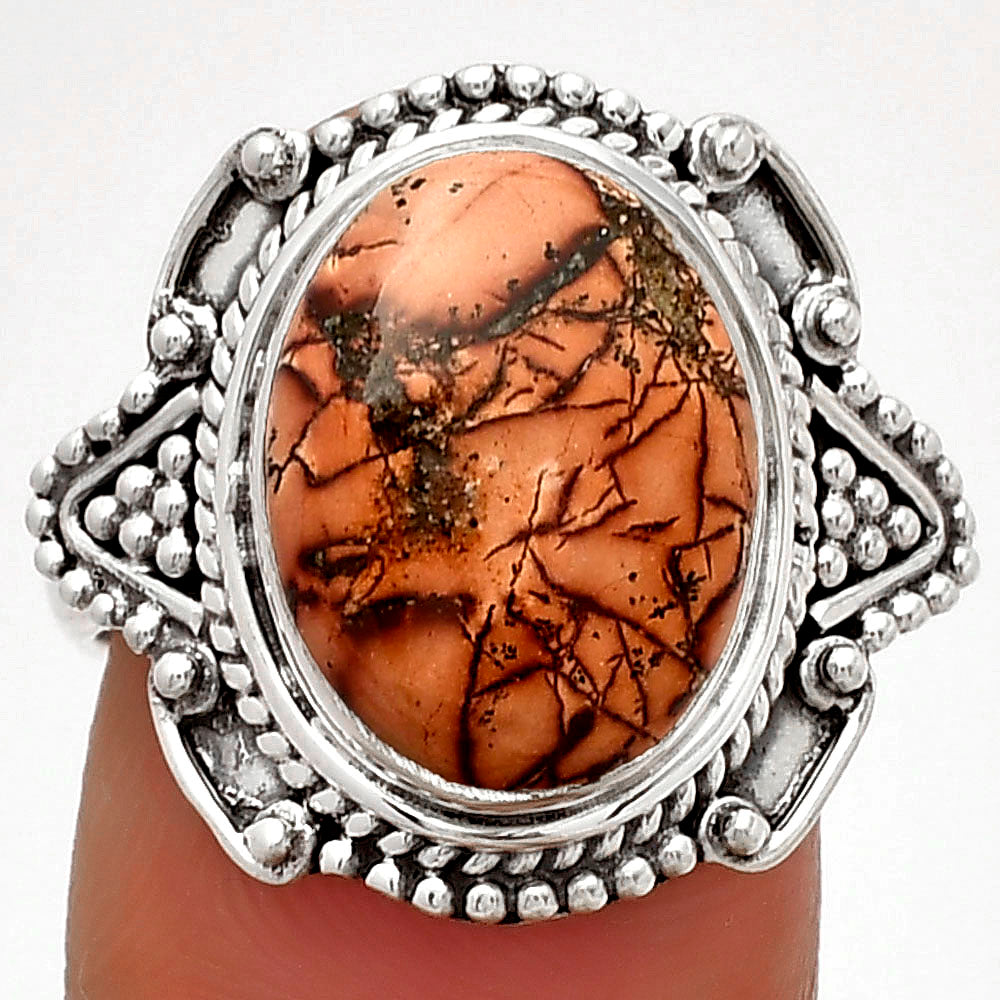 Natural Indian Paint Gemstone Ring size-8.5 R-1557 SDR182186