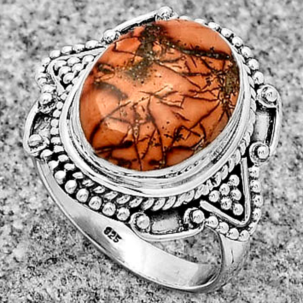 Natural Indian Paint Gemstone Ring size-8.5 R-1557 SDR182186