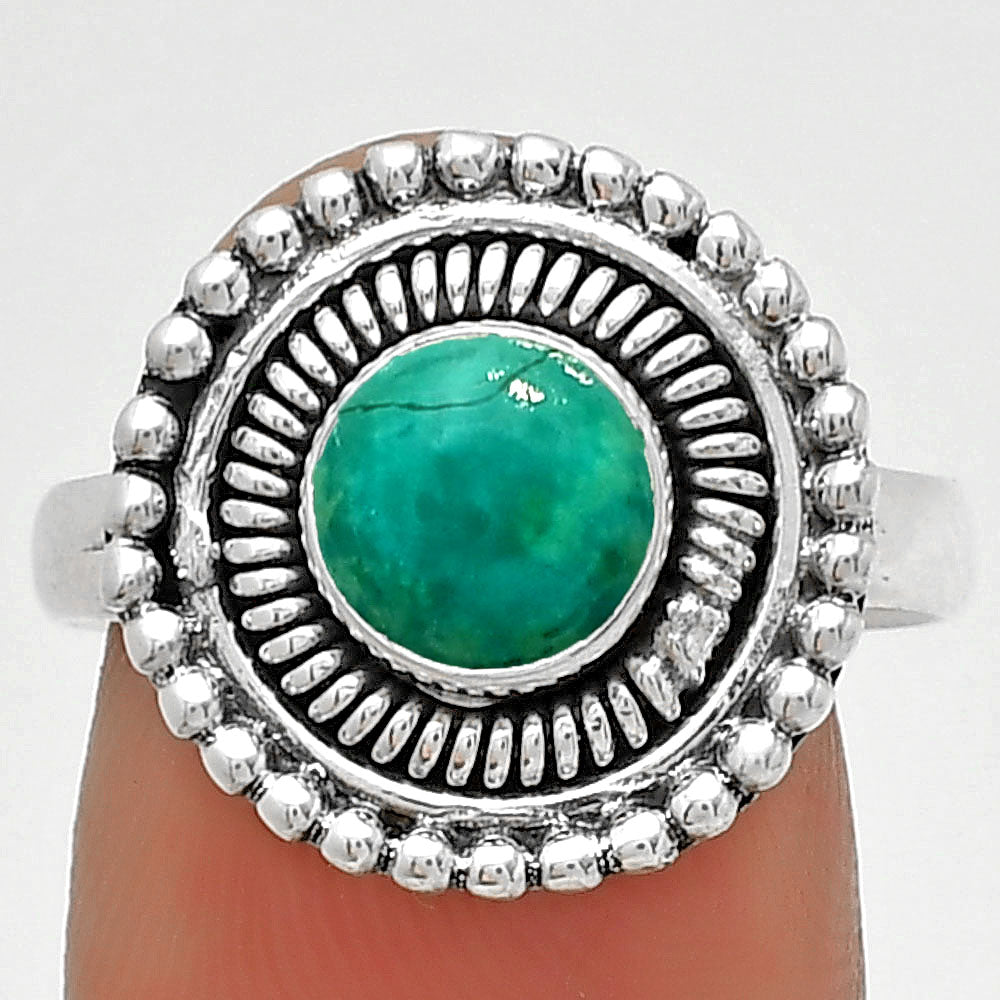Natural Turquoise Magnesite Ring size-8.5 R-1388 SDR185759