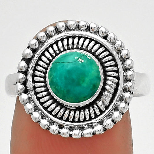 Natural Turquoise Magnesite Ring size-8.5 R-1388 SDR185759