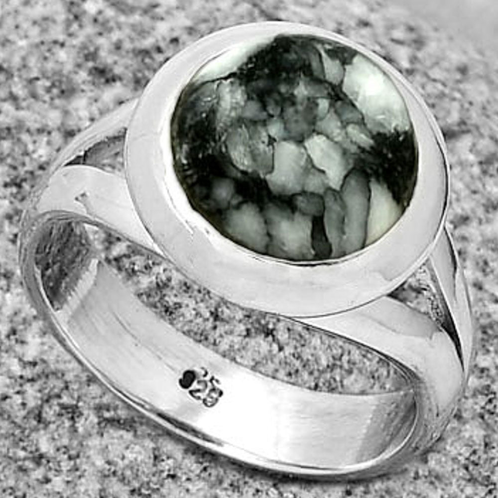 Natural Pinolith Stone Ring size-8 R-1005 SDR190220
