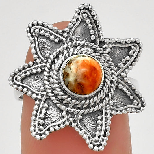 Spiny Oyster Turquoise - Arizona Ring size-7.5 R-1146 SDR191622