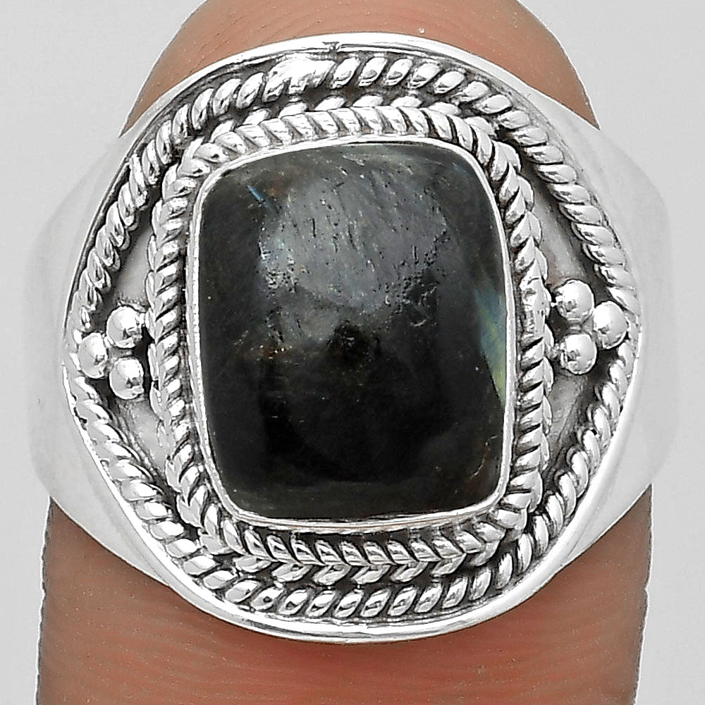 Natural Nuummite Ring size-9 R-1312 SDR202540