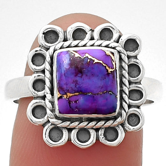 Copper Purple Turquoise - Arizona Ring size-8 R-1256 SDR203371