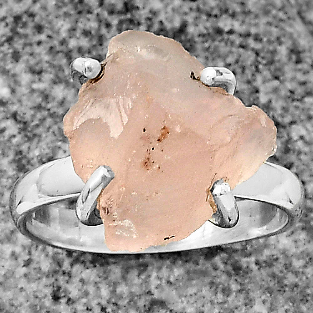 Natural Rose Quartz - Madagascar Ring size-7 R-1052 SDR206838