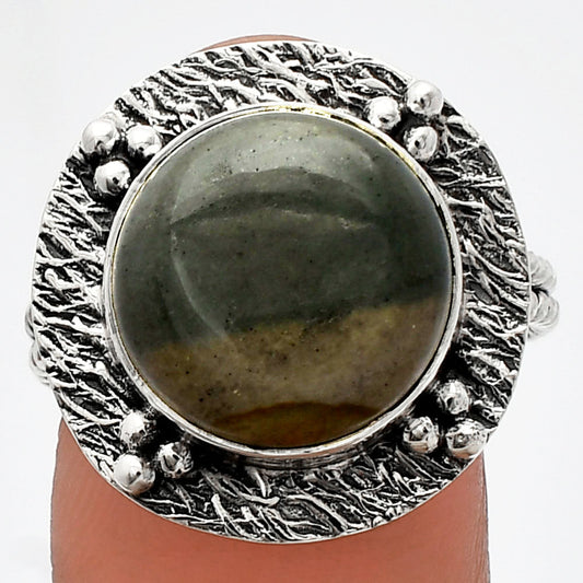 Natural Polygram Jasper Ring size-9 R-1722 SDR229939
