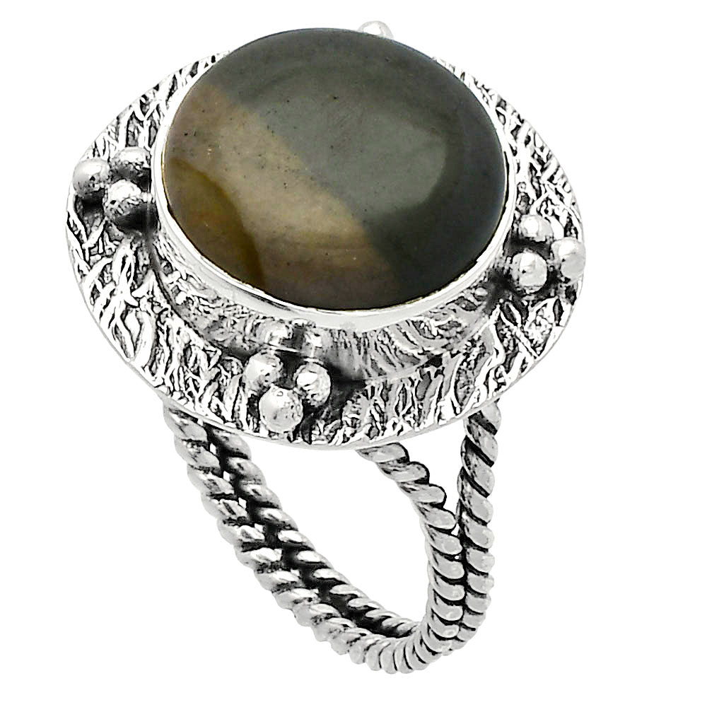 Natural Polygram Jasper Ring size-9 R-1722 SDR229939