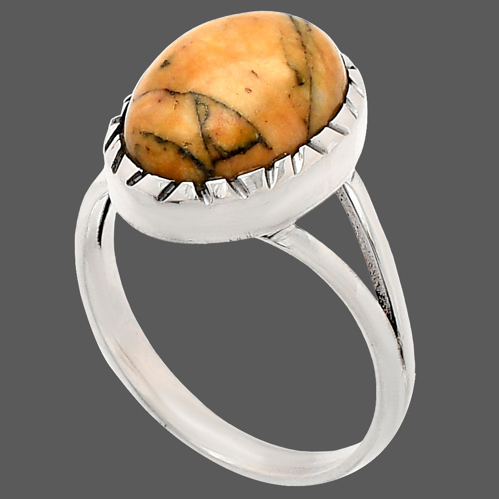 Natural Honey Dendritic Opal Ring size-9 R-1074 SDR230862