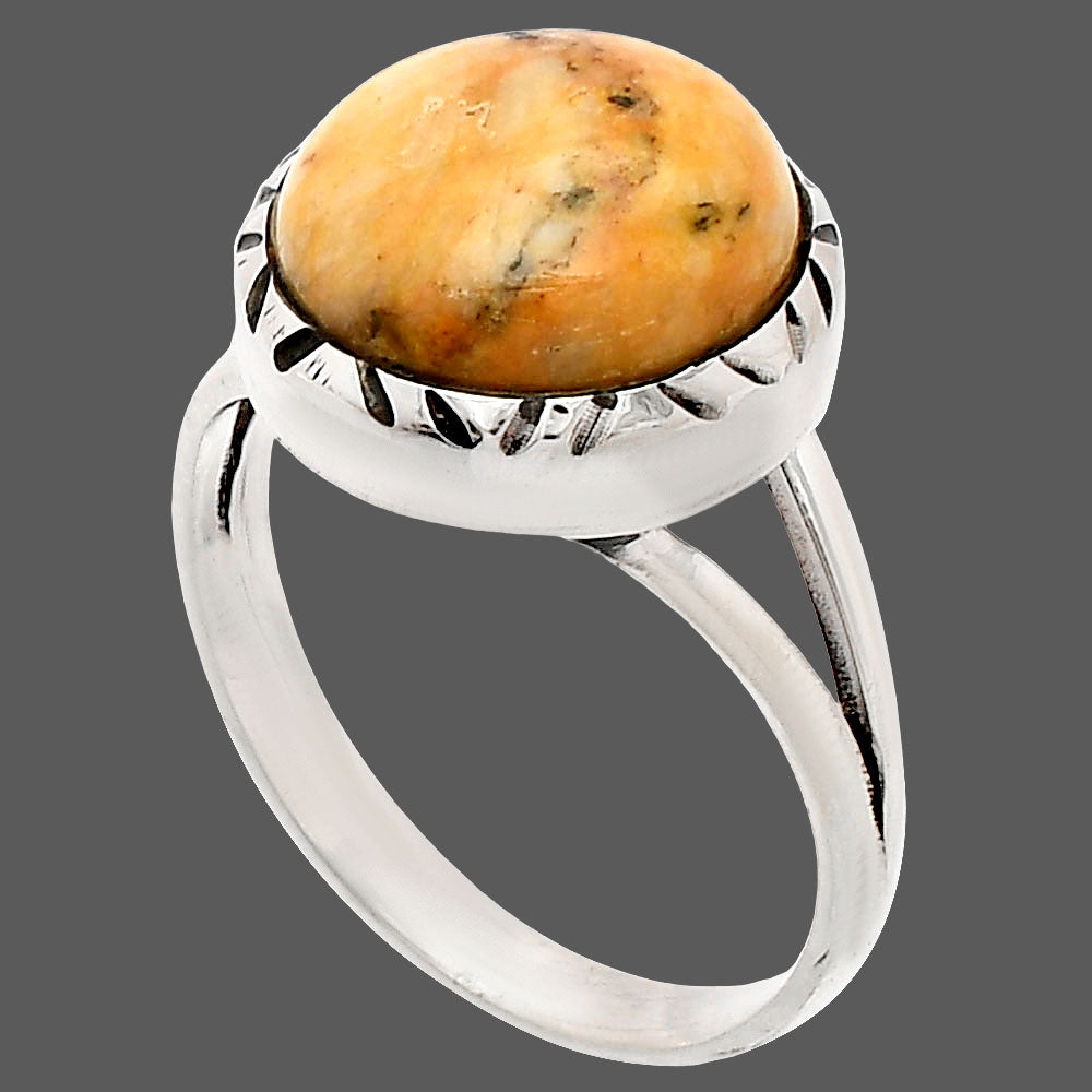 Natural Honey Dendritic Opal Ring size-9 R-1074 SDR230900