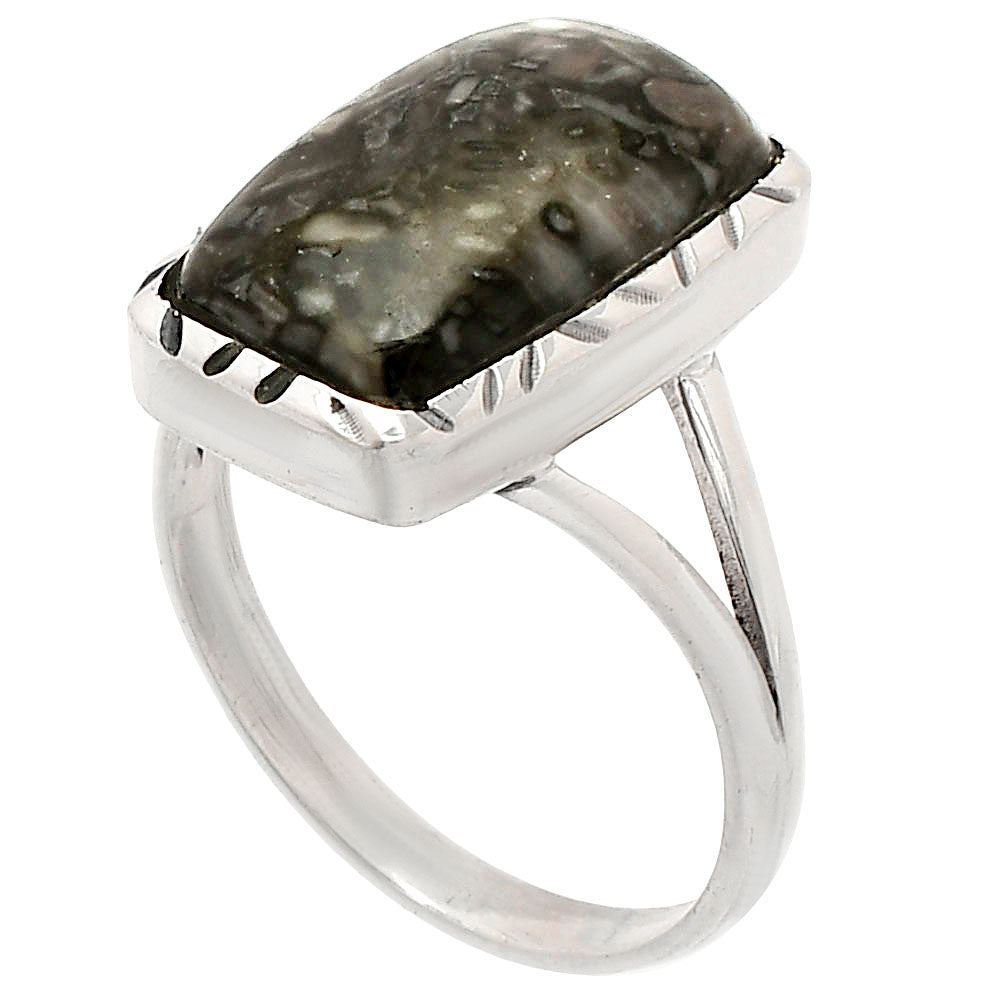 Natural Mexican Cabbing Fossil Ring size-9.5 R-1074 SDR230982