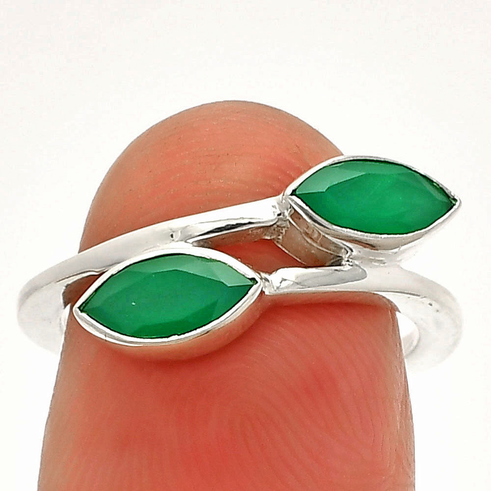 Natural Green Onyx Ring size-9.5 R-1235 SDR232185