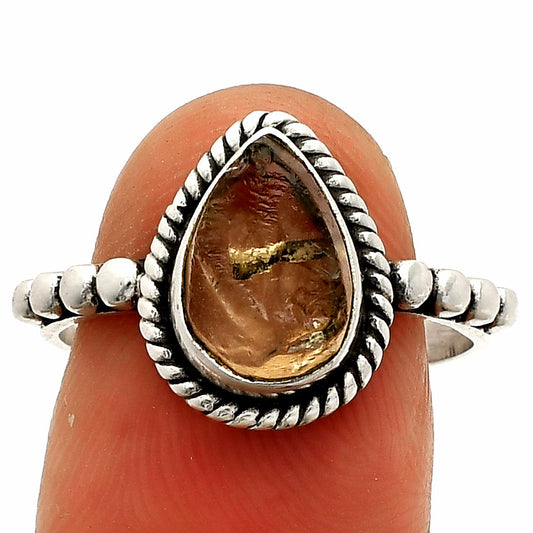 Natural Yellow Scapolite Rough Ring size-8.5 R-1252 SDR232608