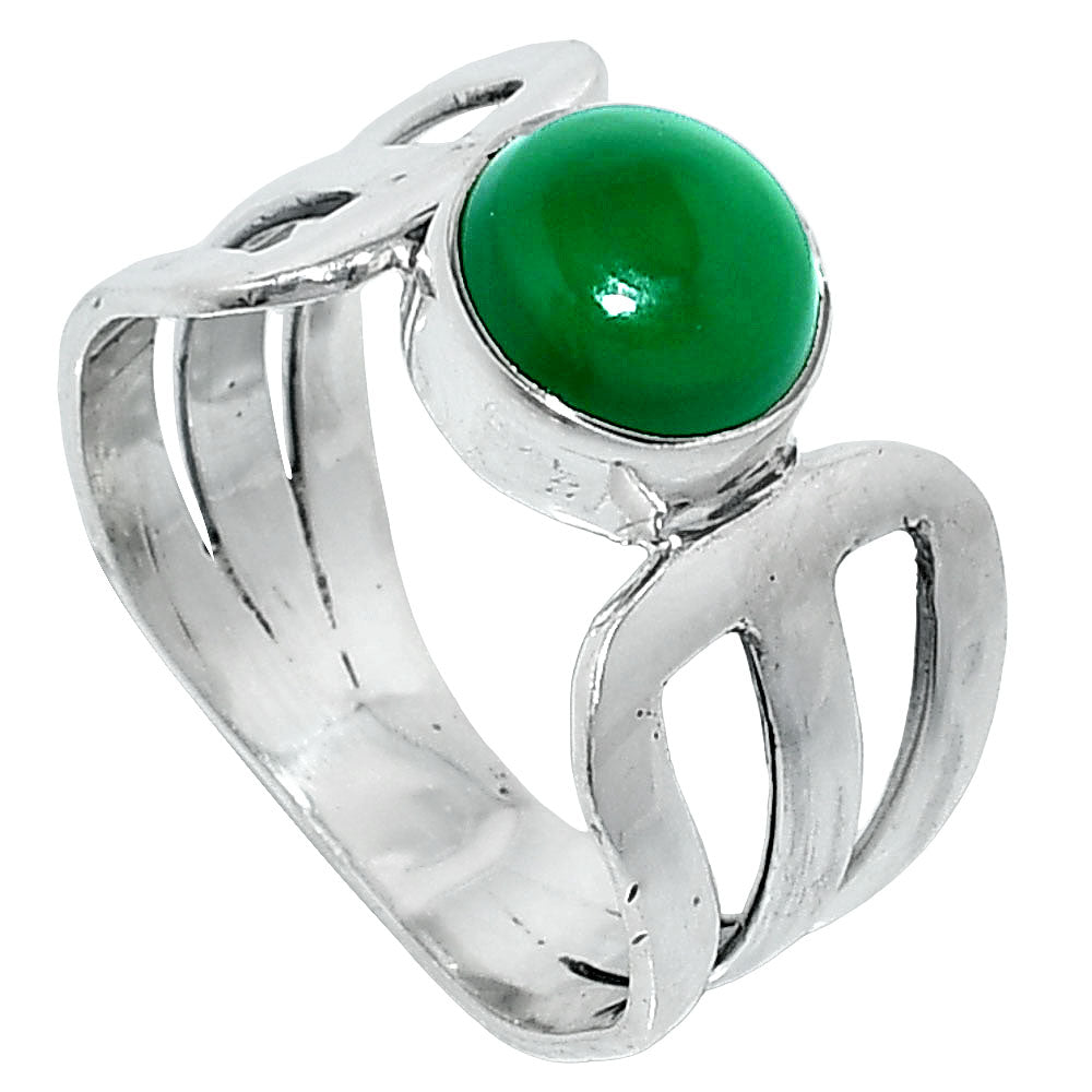 Natural Green Onyx Ring size-7.5 R-1162 SDR237536