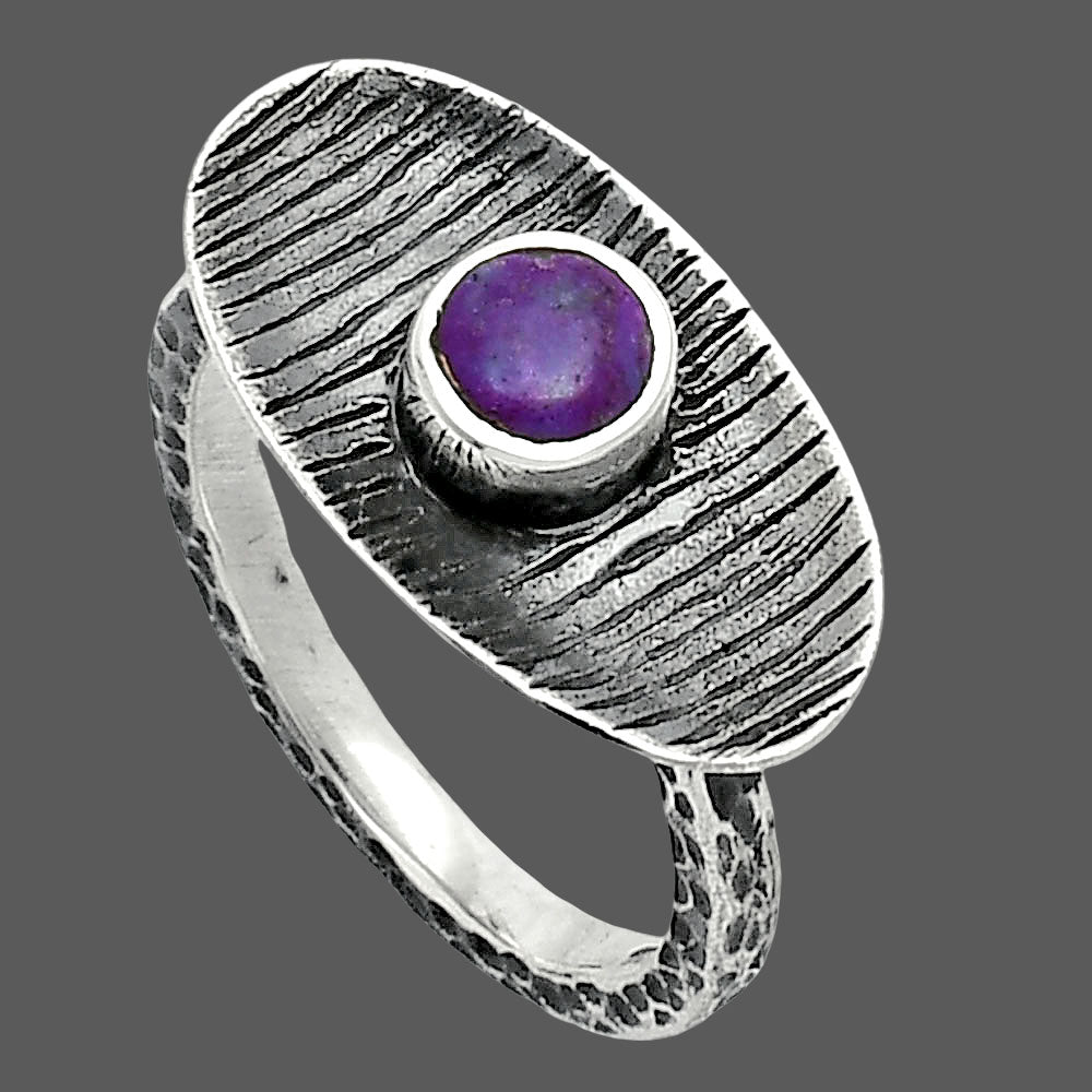 Copper Purple Turquoise - Arizona Ring size-7 R-1573 SDR244208