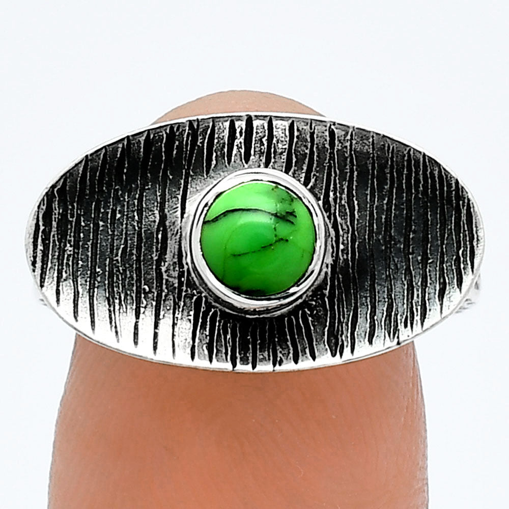 Natural Green Matrix Turquoise Ring size-6 R-1573 SDR244217