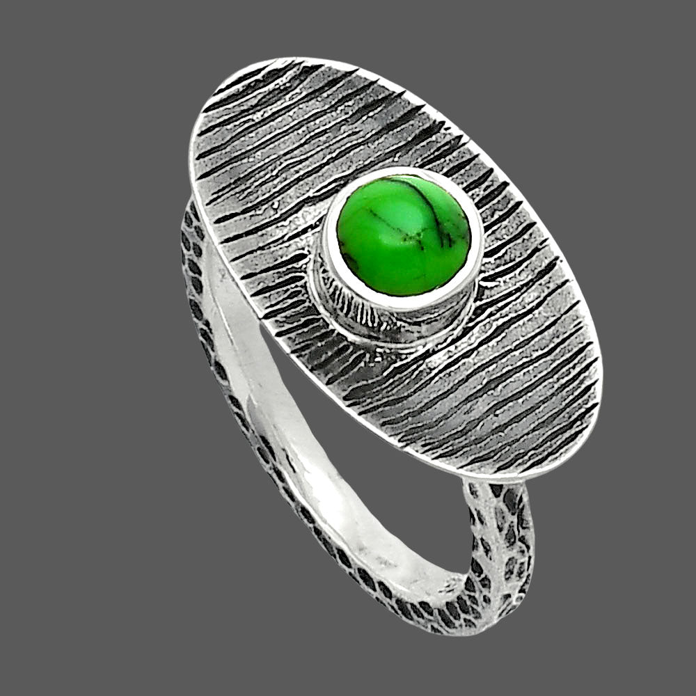 Natural Green Matrix Turquoise Ring size-6 R-1573 SDR244217