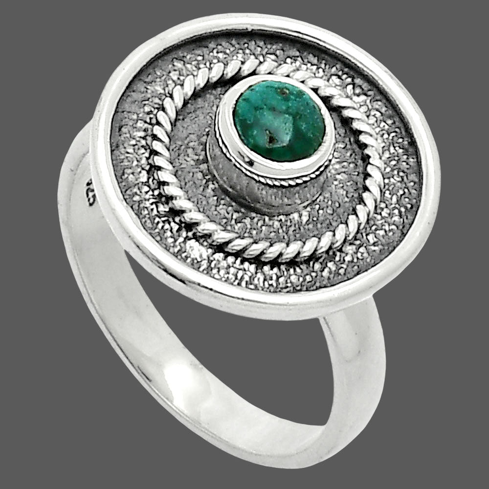 Natural Azurite Chrysocolla Ring size-8 R-1439 SDR244323