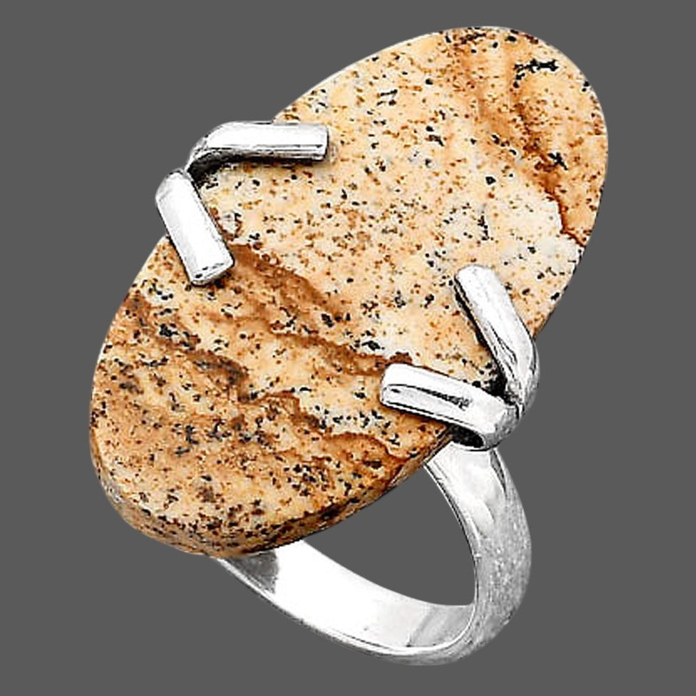Natural Picture Jasper Ring size-8.5 R-1504 SDR247133