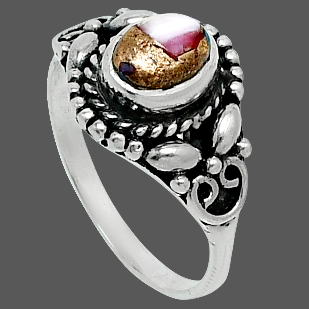 Kingman Pink Dahlia Turquoise Ring size-7 R-1286 SDR248240