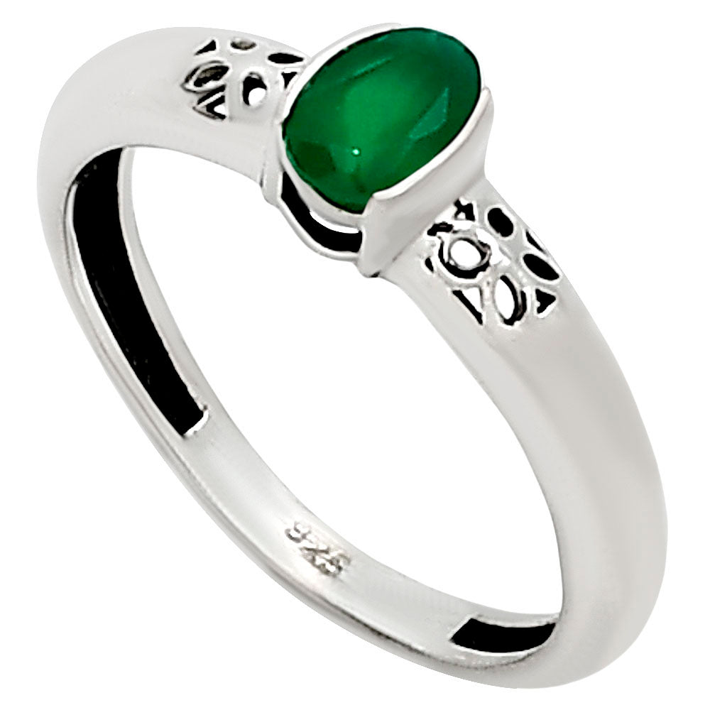 Green Onyx Ring size-8 R-1730 SDR252793