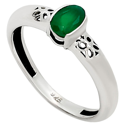 Green Onyx Ring size-8 R-1730 SDR252793
