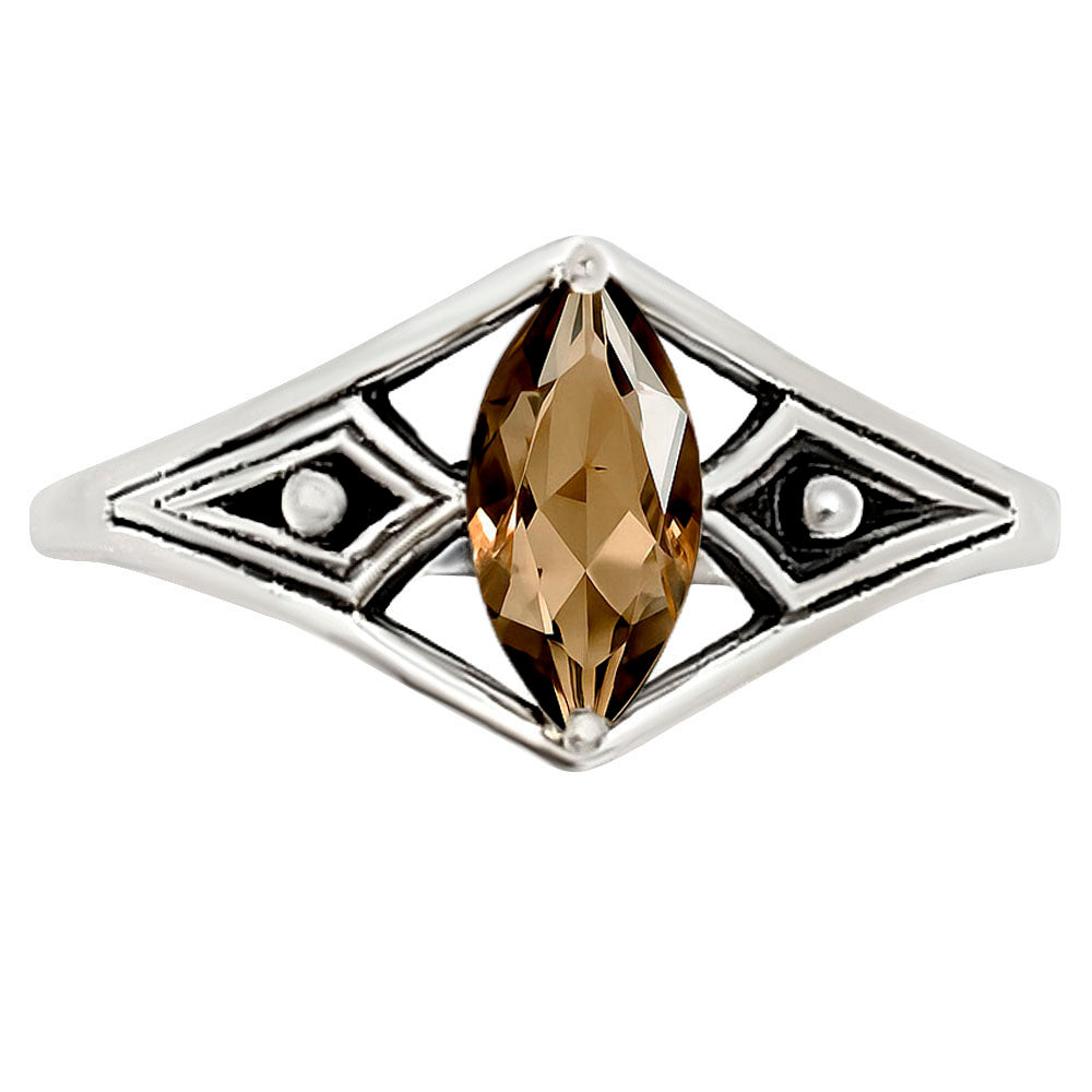 Smoky Quartz Ring size-8 R-1727 SDR252891