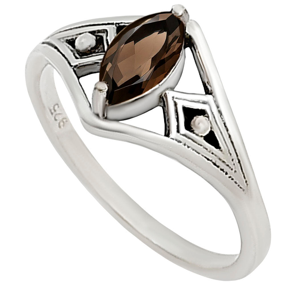 Smoky Quartz Ring size-8 R-1727 SDR252891
