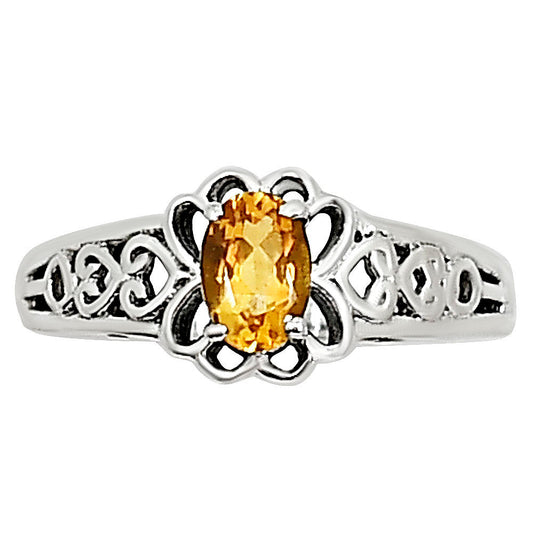 Citrine Ring size-7 R-1172 SDR253972